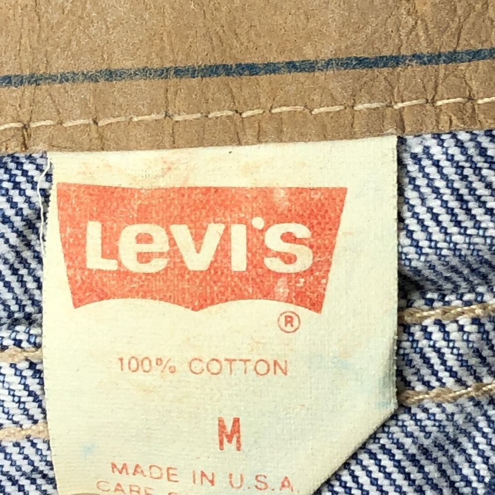 Vintage Levis Coat Womens Medium Blue‎ Denim Corduroy Collar Long Western USA - Picture 5 of 10
